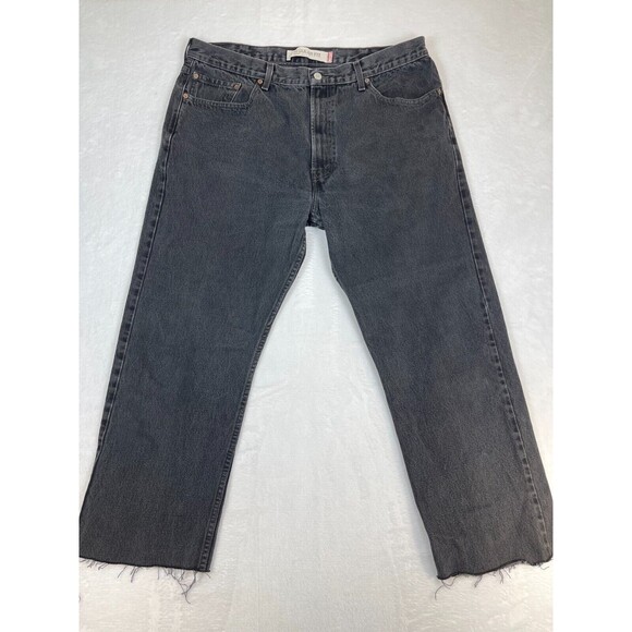 Levis 505 Jeans Mens Size 40x32 actual 38x28  Black Regular Fit Straight Leg - Picture 1 of 16